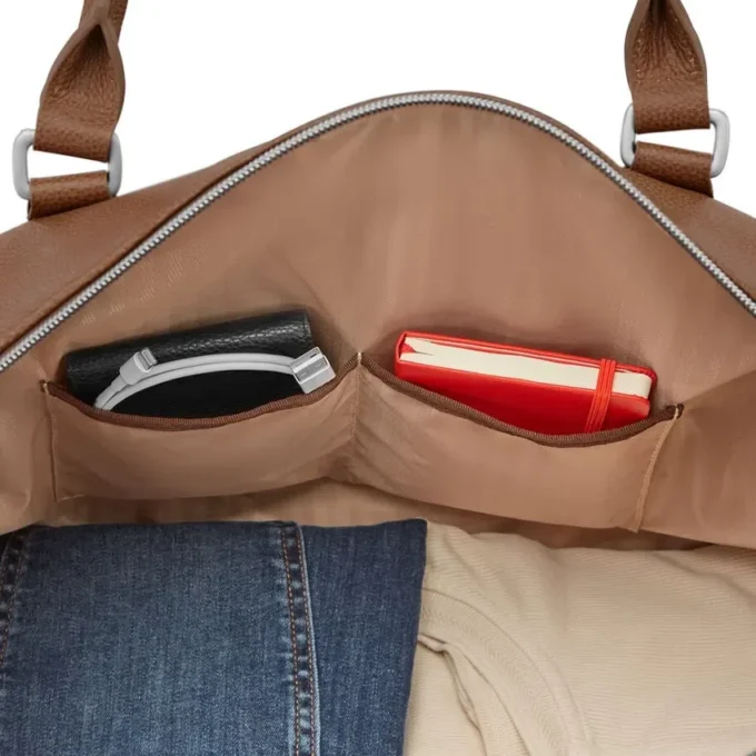 Borsa da weekend classica in pelle